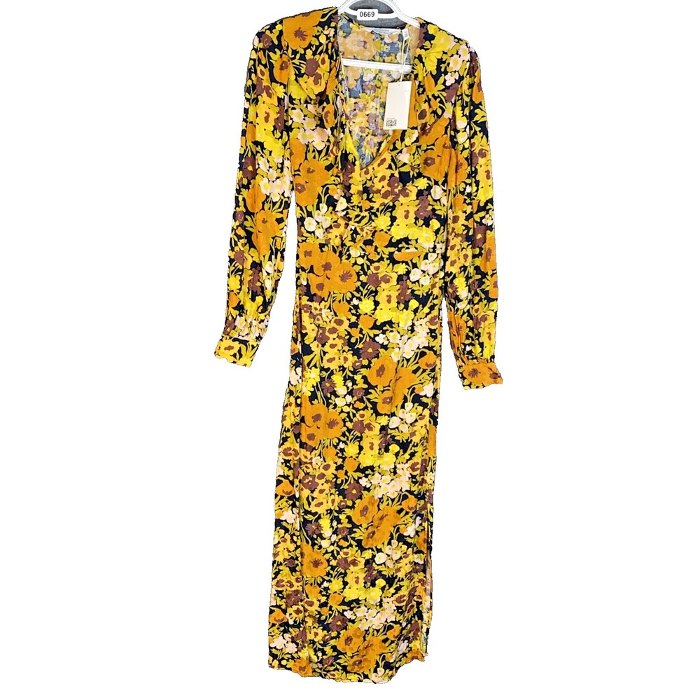 & Other Stories Size 4 Nwt Limited Ed Floral Ruffle Maxi Dress Boho